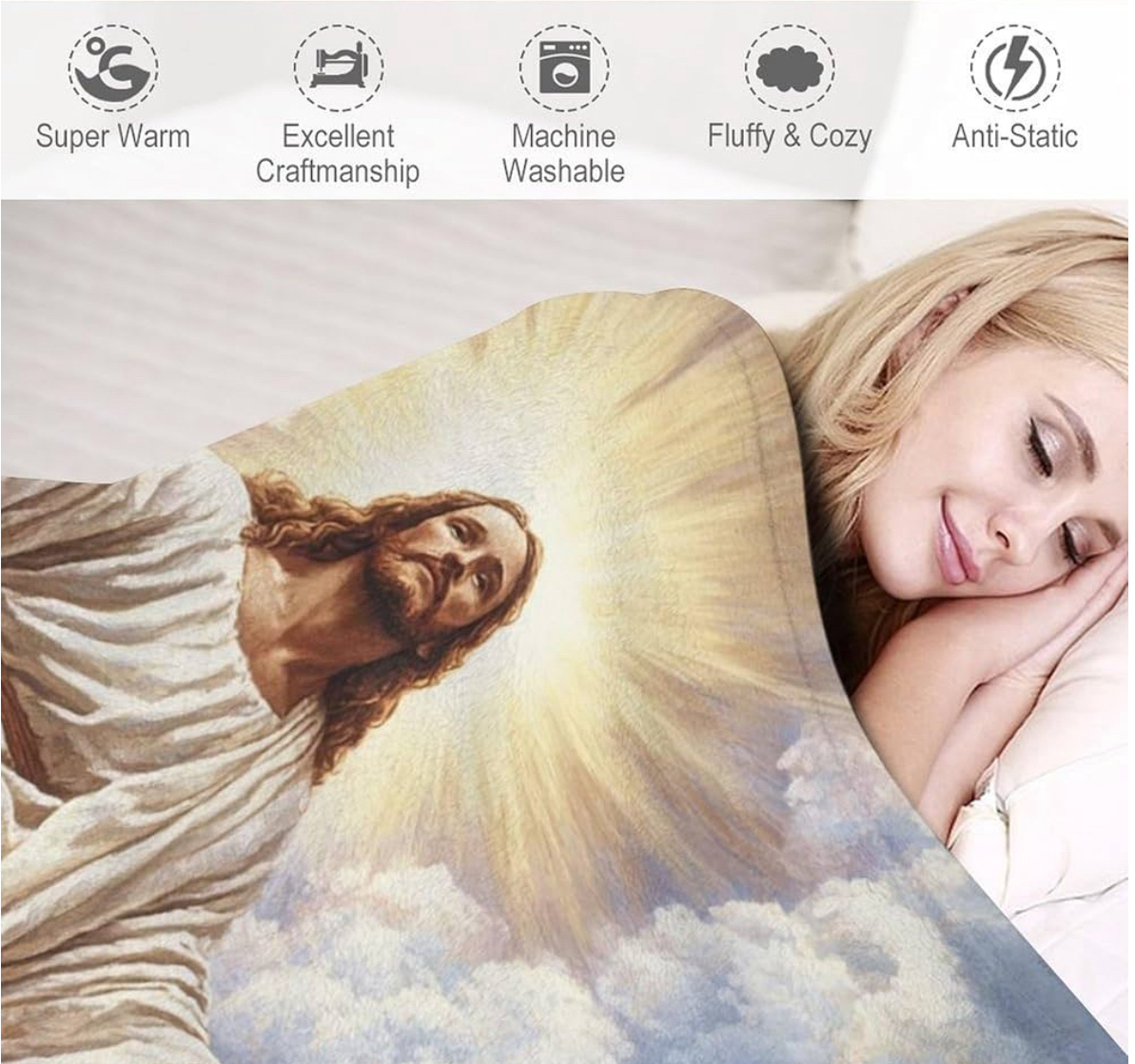 Jesus Throw Blankets