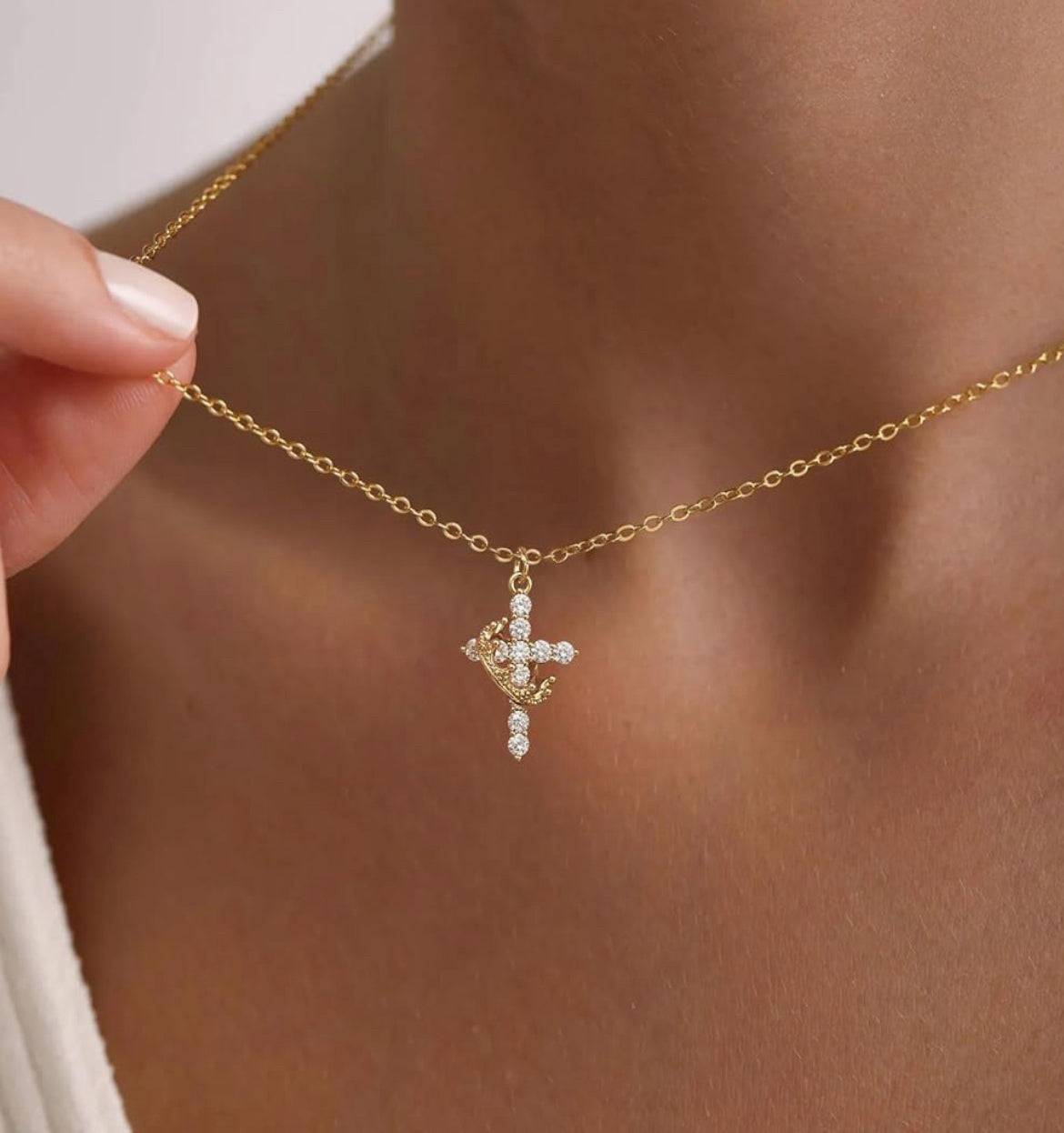 Crown Cross Necklaces